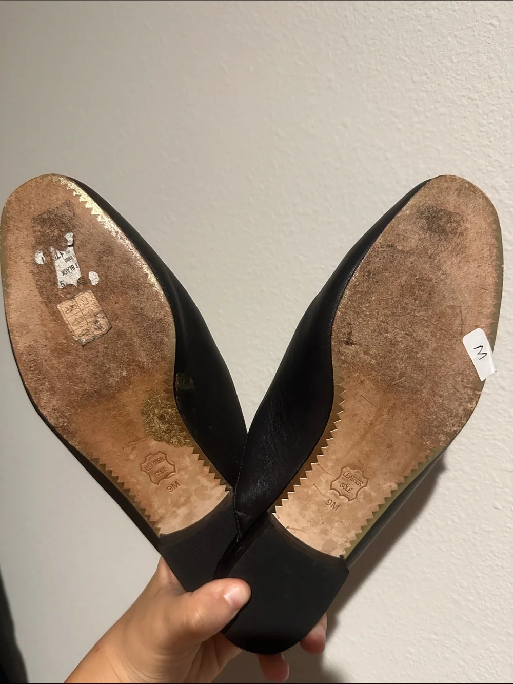 Tory Burch Black Leather Slip-On Loafers with Gold Accent